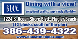 blue at the topaz restaurant flagler beach florida palm coast