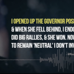A screenshot of a political ad by Never Back Down, the political action committee that backs Ron DeSantis.