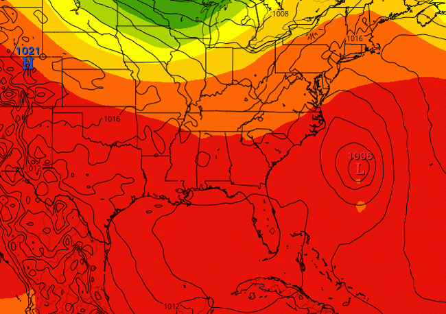 The European Centre for Medium-Range Weather Forecasts, or ECMWF, has more often than not been more accurate than the American model. Click on the image above to see an animation of ECMWF's predicted path for Hurricane Dorian as of Saturday.