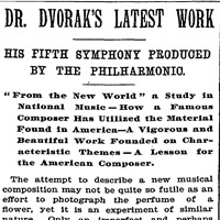 dvorak symphony from the new world