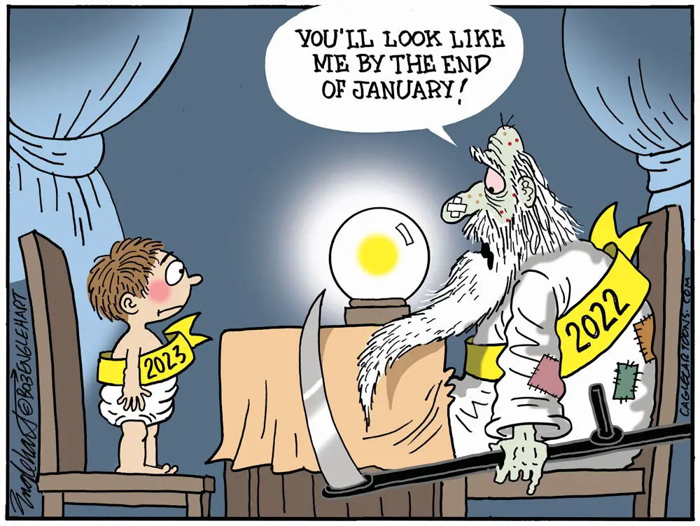 Welcome To The New Year by Bob Englehart, PoliticalCartoons.com