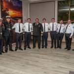 Fire Chief Kyle Berryhill and Deputy Chief Bradd Clark with the Palm Coast Fire Firefighters who were recently hired. (Palm Coast)