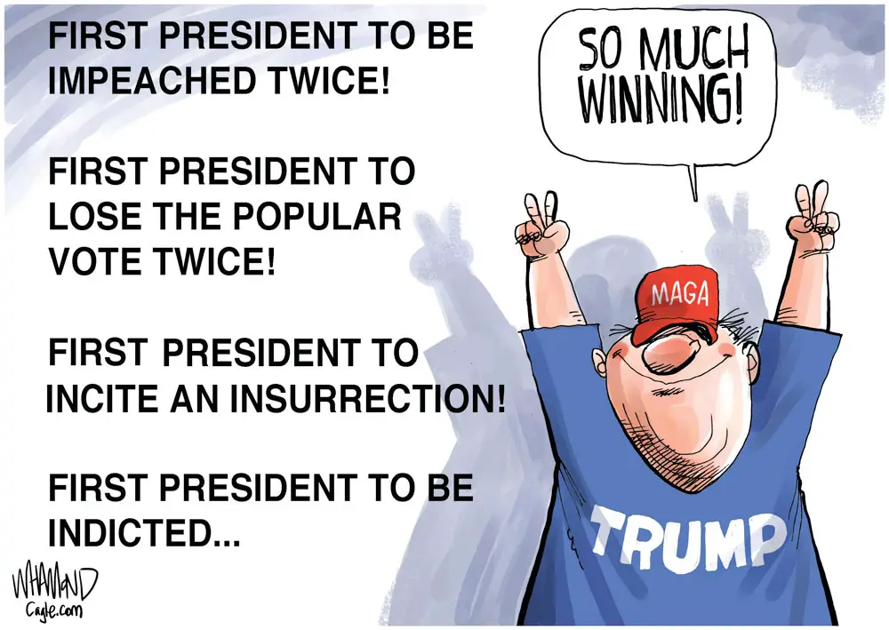 Trump Indicted by Dave Whamond, Canada, PoliticalCartoons.com