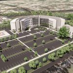AdventHealth Palm Coast's new hospital on Palm Coast Parkway, in a rendering.