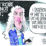 Today is Voltaire's birthday. He was born on Nov. 21, 1694. Freedom of speech by John Darkow, Columbia Missourian