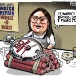 Bari Weiss 60 Minutes Bomb by Steve Sack, The Minneapolis Star-Tribune, MN