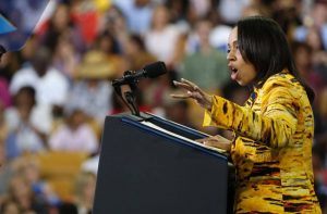 Aramis Ayala at a campaign rally in October. (© FlaglerLive)