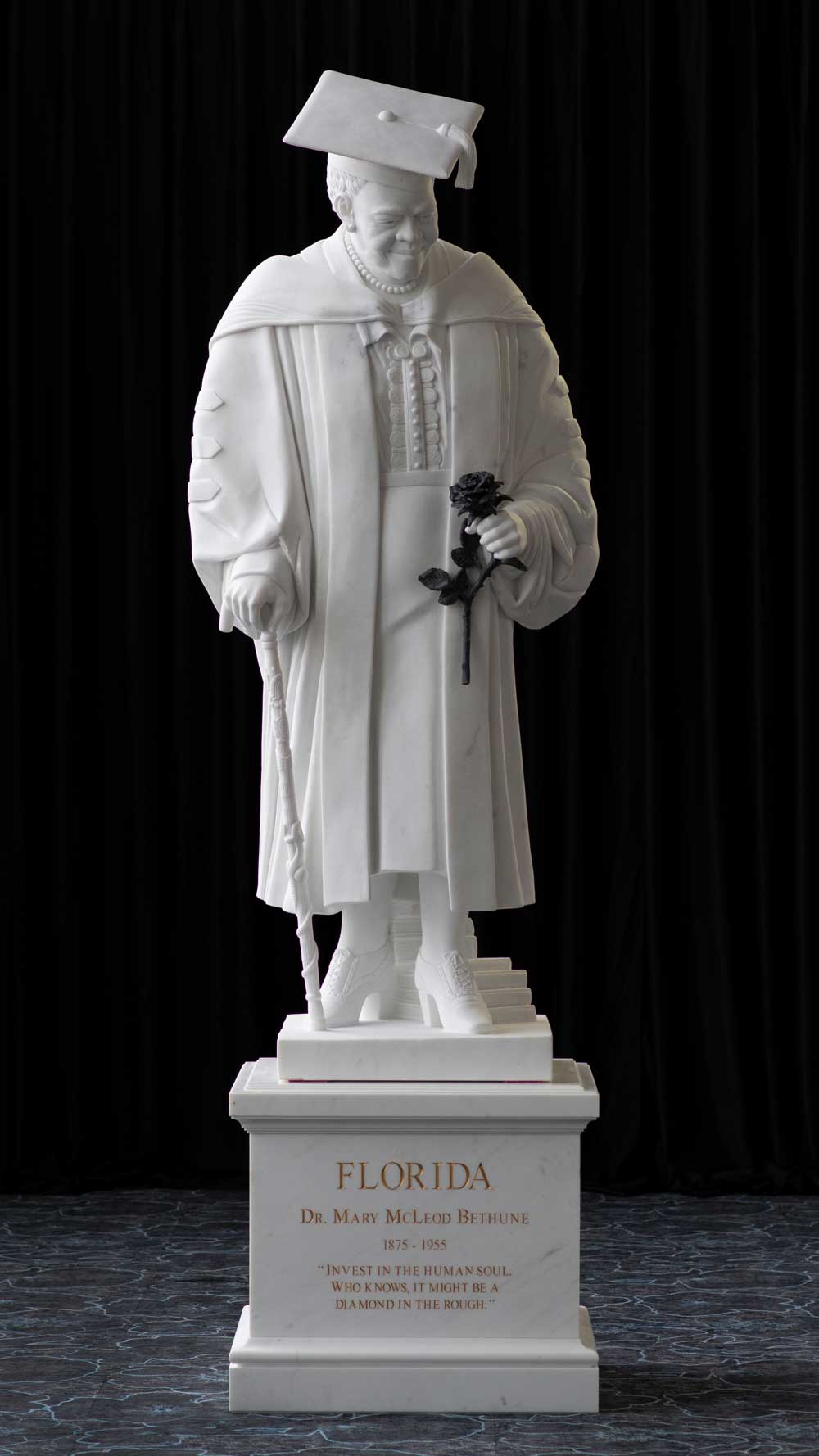 The statue of Mary McLeod Bethune to be unveiled Wednesday. (B-CU)