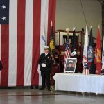 Palm Coast Fire Chief Jerry Forte speaking at the dedication in honor of Marine Sergeant Zachary J. Walters, killed on June 8, 2010 while on patrol in the Helmand Province of Afghanistan. He was a graduate of Flagler Palm Coast High School, Class of 2005. (Palm Coast)