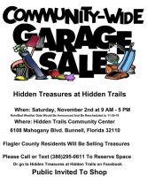 community garage sale hiddeen trails