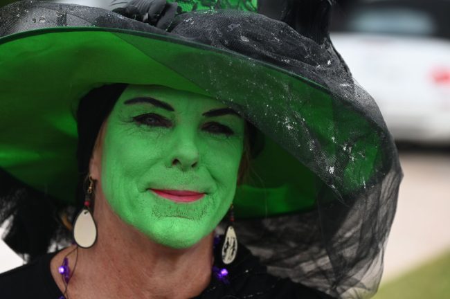 Cheryl Pozzuoli went green for the occasion. (© FlaglerLive)