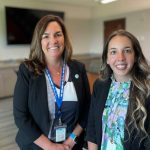 City Manager Kaley Cook , right, with City Manager Denise Bevan. (Palm Coast)