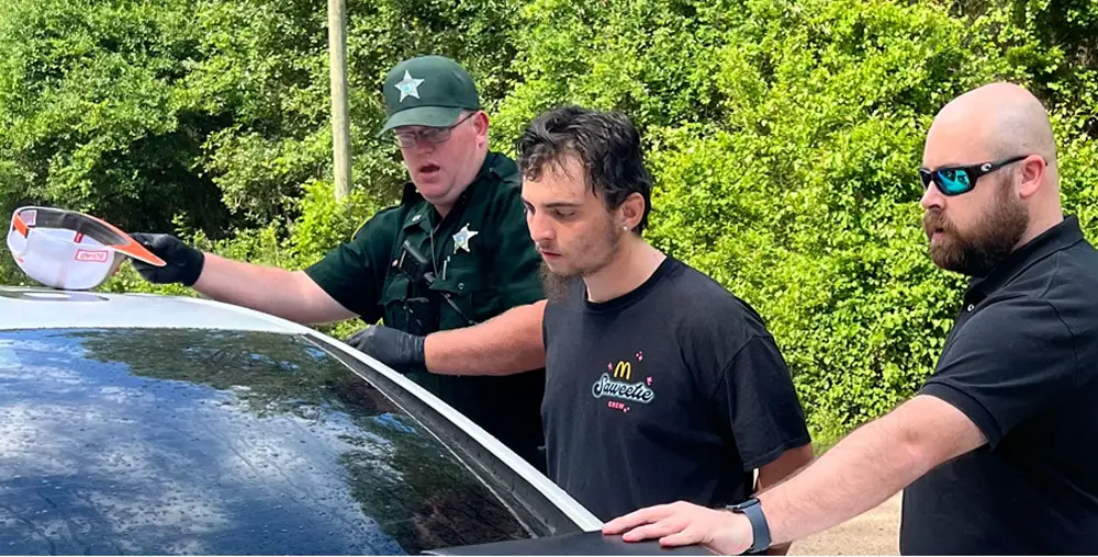 Dyllan Lemoine during his arrest by Flagler County Sheriff's deputies. (FCSO)