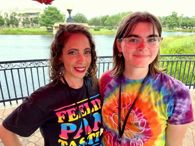 Flagler Pride founder and organizer Eryn Harris, right, and Flagler Pride coordinator Erica Rivera. (© FlaglerLive)