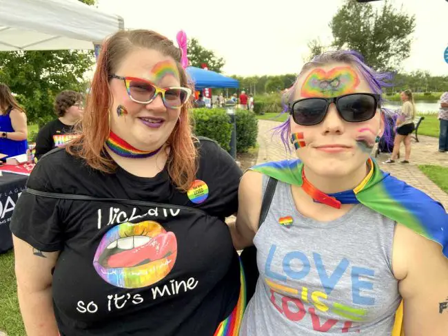 Palm Coast couple Meagan Ennis, left, and Katie Grim, who hail from Long Island, N.Y., recently celebrated their 10th wedding anniversary. (© FlaglerLive)