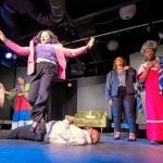 Vanessa Pierson, center, in "The Colored Museum," a City Repertory Theatre production opening Friday. (Mike Kitaif)