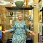 * Marge Barnhill, who co-owns the Gallery of Local Art in Flagler Beach with her husband, Ted, says the function of GOLA is not to make money, but to “show off the artists’ work – show off what Flagler Beach can do.” (© FlaglerLive)