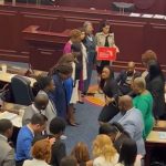 Black caucus members and Democrats in the state House chamber shut down debate on Gov. Ron DeSantis’ congressional map. House Speaker Chris Sprowls returned to the chamber and lawmakers pushed through the special session bills. (Michael Moline.)
