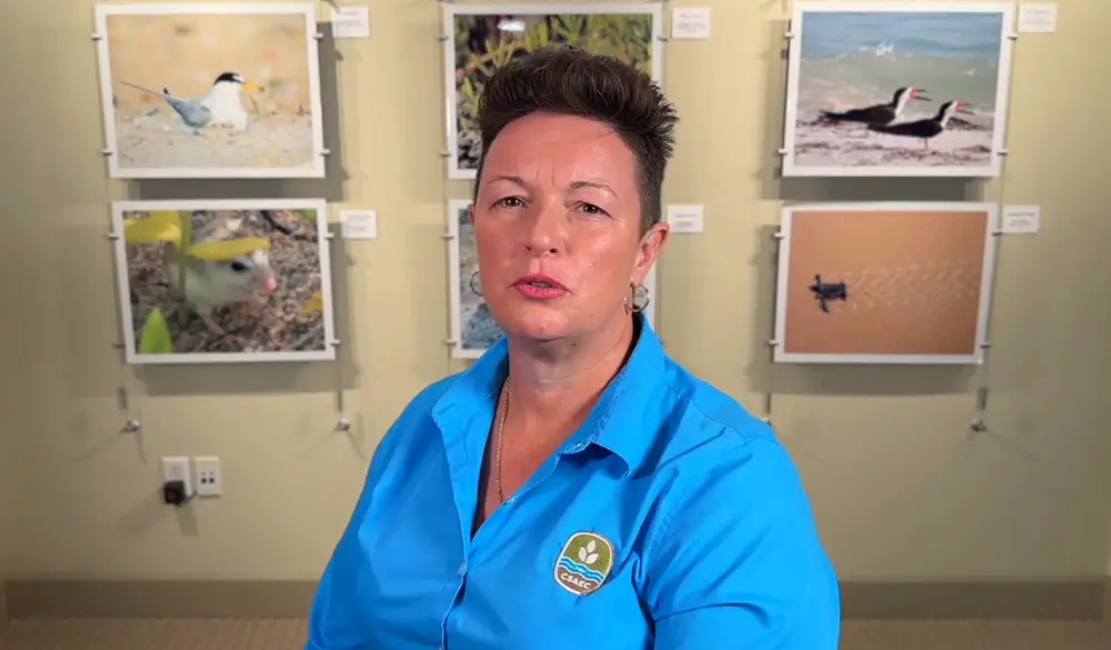 Marineland Mayor Angela TenBroeck in a screen capture from one of her videos.