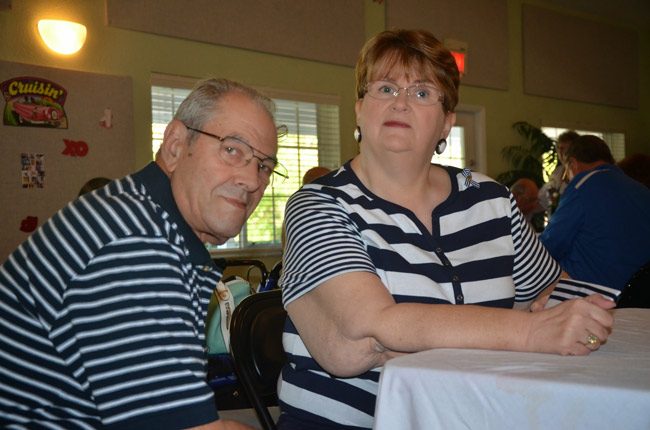 Mary Ann Dominessy Reese and her husband Ed at a fund-raising event for ALS research at Plantation Oaks in 2015. (© FlaglerLive)