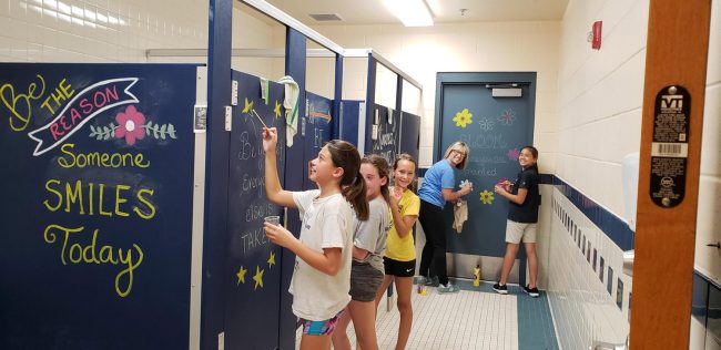 imagine school painting bathrooms