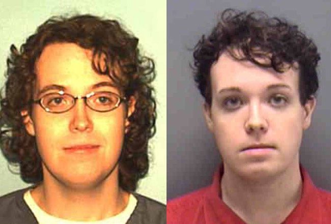 Reiyn Keohane in her Florida prisons mug shot, left, and in her Lee County mug shot from 2013, when she was arrested for attempted second degree murder. The Florida prison system still lists her as male. 