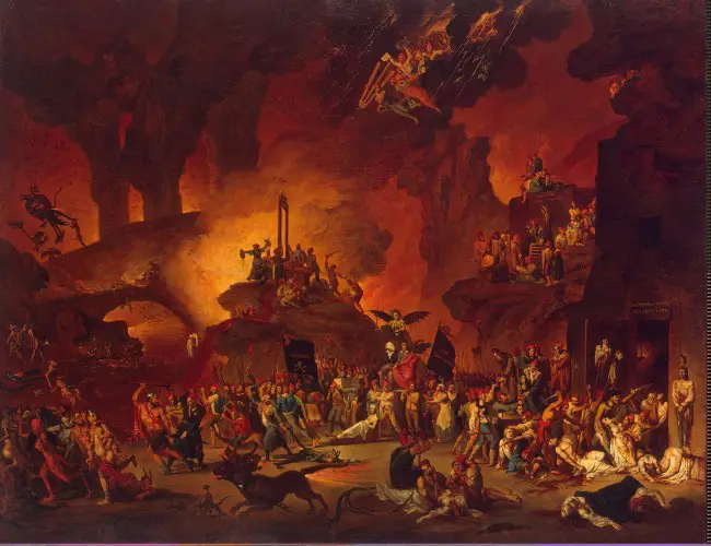 'The Triumph of the Guillotine in Hell' by Nicolas-Antoine Taunay (1795)