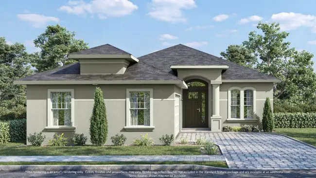 An artist's rendering of a typical home planned for The Gables, as published by Paytas Homes. 