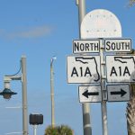 The A1A signs have something of an iconic look in Flagler Beach. (© FlaglerLive)