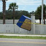 A sign on A1A in Beverly Beach Friday. (© FlaglerLive)