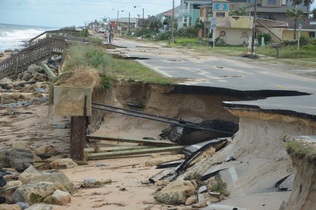 A1A dunes erosion hurricane Matthew