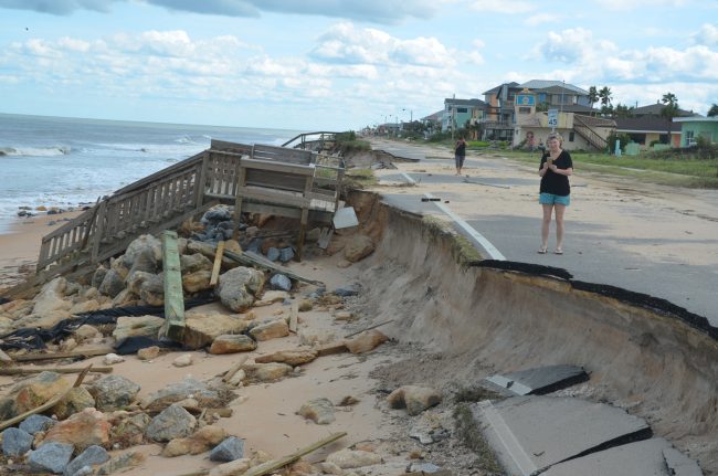 A1A dunes erosion hurricane Matthew