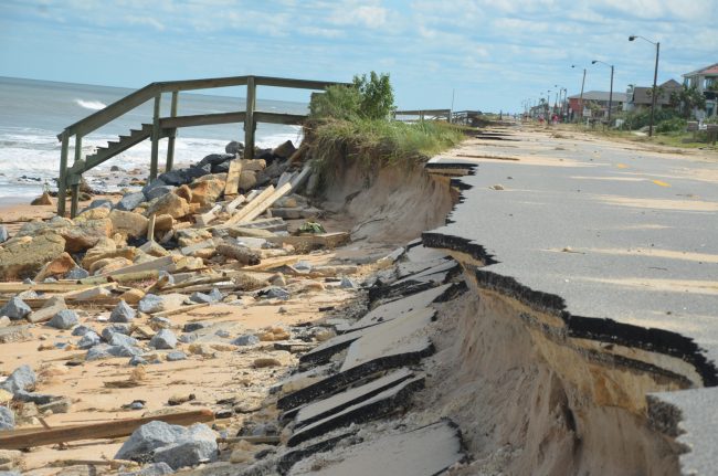 A1A dunes erosion hurricane Matthew