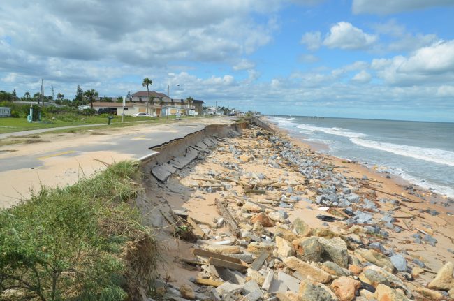 A1A dunes erosion hurricane Matthew