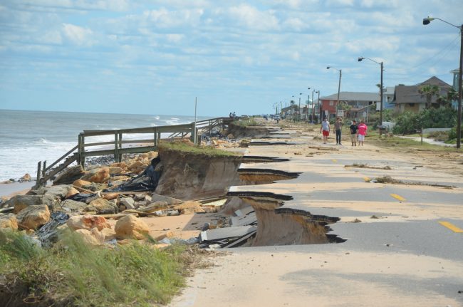 A1A dunes erosion hurricane Matthew