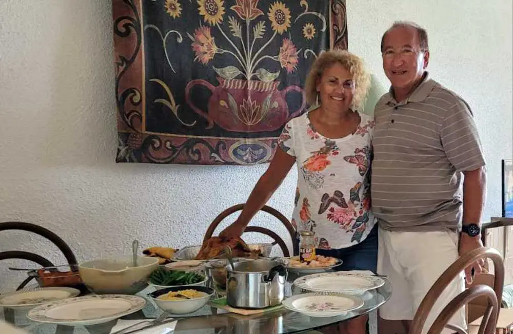 Gerard Abate and Margaret Curro in an image Abate included among exhibits intended to show he was in St. Croix, the Virgini Islands, not in new Jersey, when a process server says he served Abate the lawsuit he faces in Flagler County Circuit Court. 