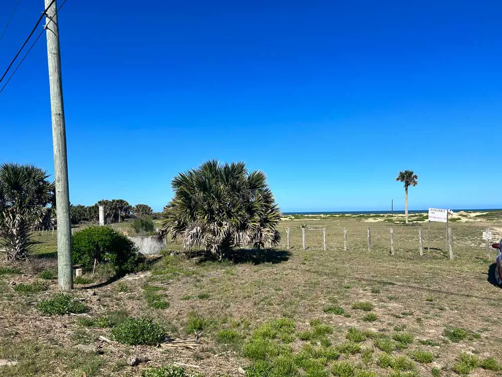 Solitude at Matanzas Shores would be built on just under 4 acres of beachside land across from the Lakeside and Las Casitas developments, on State Road A1A. County commissioners are leery, and leaning against approving allowing 16 single-family homes there. (© FlaglerLive)