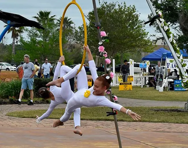 VertiFit Aerial Arts were part of Palm Coast's Arbor Day festivities on May 4 in Town Center's Central Park. (Facebook)