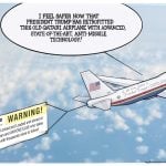 Trump Retrofitted Qatar Jet Missile Defense. R.J. Matson.