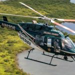 Volusia County's Air One helicopter kept an eye on the fleeing suspect, who took numerous law enforcement officers on a chase across eastern Flagler County this morning. (VCSO)