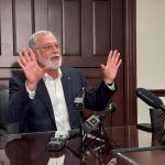 Senate President Ben Albritton addresses reporters on Dec. 8, 2025, in advance of the 2026 legislative session. (Photo by Jay Waagmeester/Florida Phoenix)
