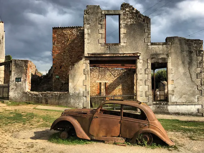 The town of Oradour-sur-Glane toward the southwest of France was demolished and its more than 600 inhabitants massacred by the Nazis in 1944. The French government has since let the town stand as a memorial. The town makes a cameo in Kate Quinn's 'The Alice Network,' this year's choice for Flagler Reads Together. But the cameo exemplifies the many problems in the book. (Wikimedia Commons)