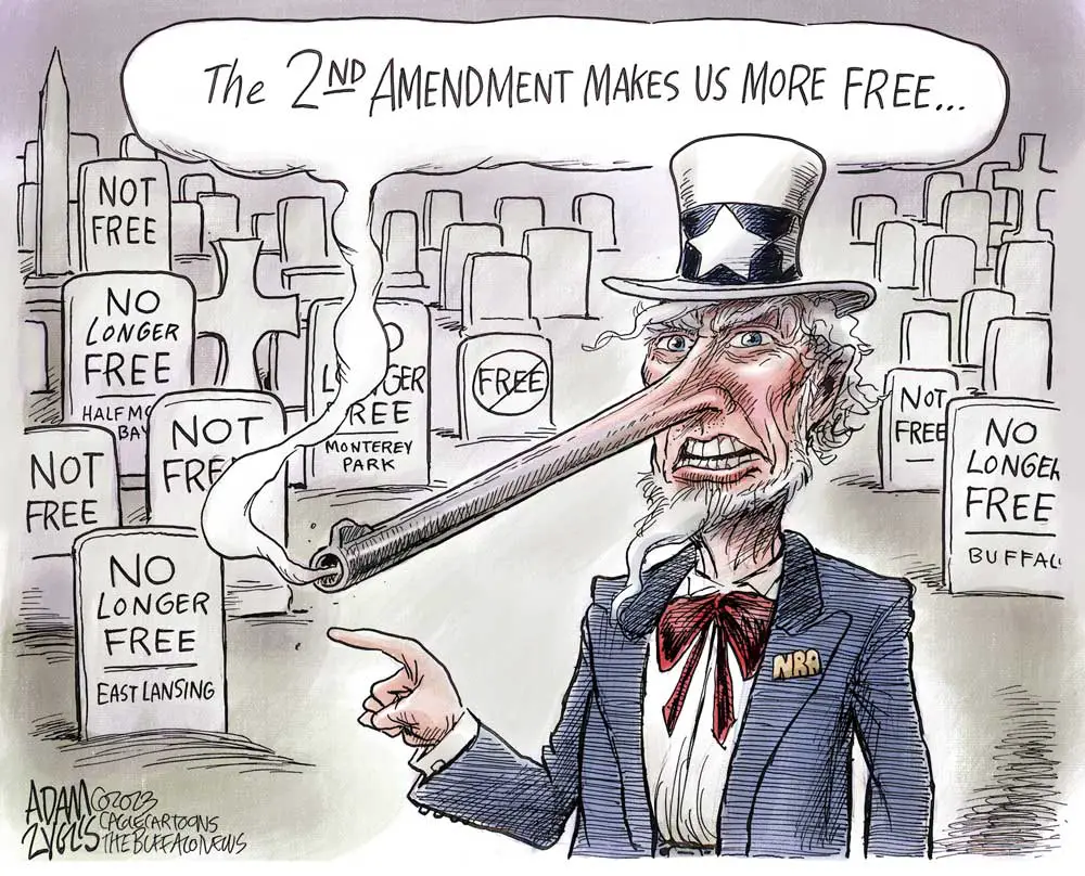 Second Amendment by Adam Zyglis, The Buffalo News.