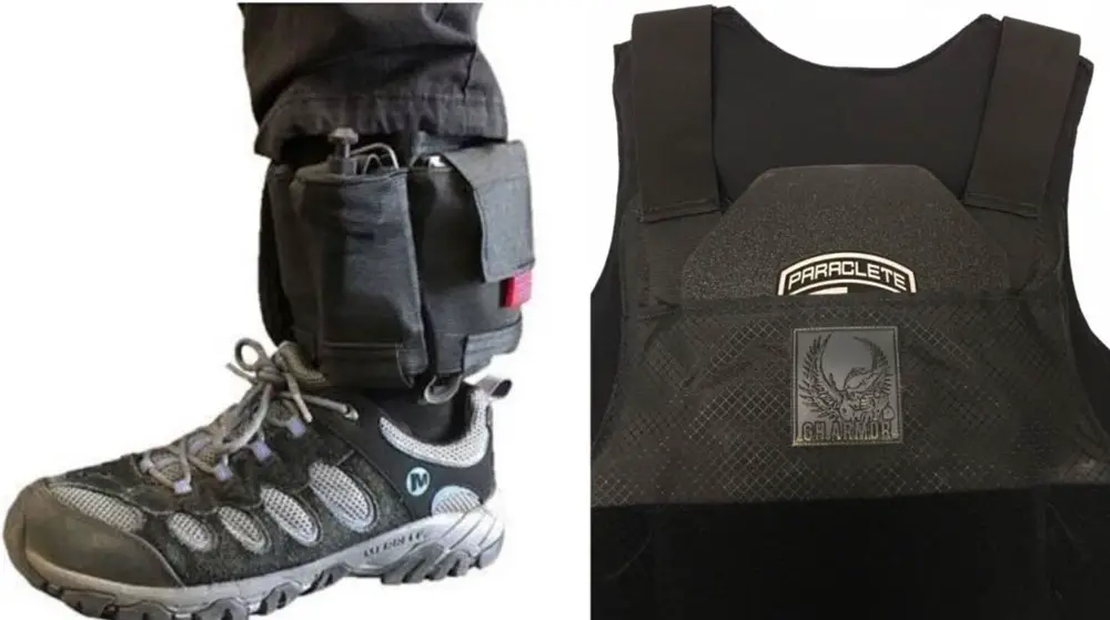 The ankle kits and armored plates school resource deputies are now wearing. 