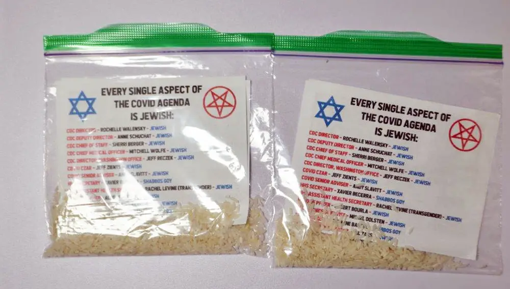 Some of the anti-Semitic fliers in sandwich bags picked up in Ormond Beach on Tuesday. Some 50 similar fliers were picked up by Flagler County Sheriff's deputies in Palm Coast's C Section on Tuesday. 