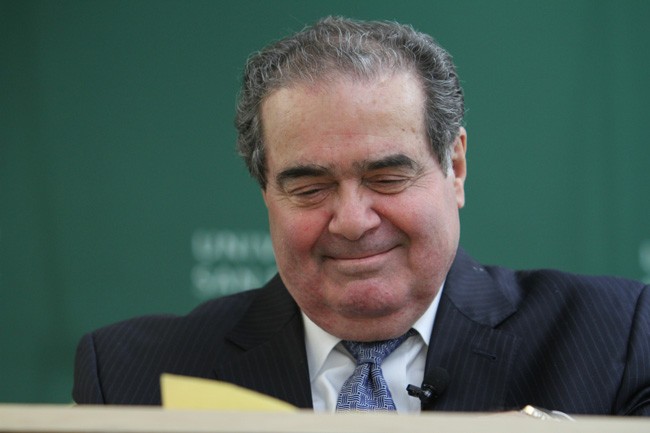 Justice Antonin Scalia, whose imprint on the country's campaign finance laws has been significant., will get another crack at broadening the money flow into elections, this time in a case originating in Florida. (Shawn Calhoun)
