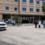 An appreciation drive-by at AdventHealth Palm Coast's Emergency Department last summer. If you want to show your appreciation now, don;t drive by there for a covid test. (Facebook)