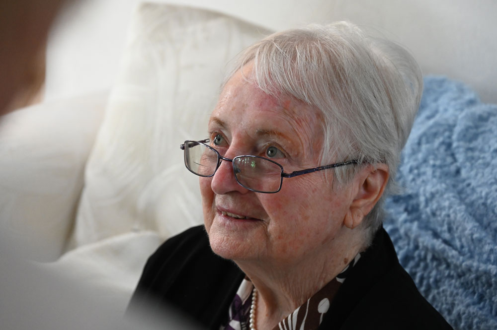 Arlene Volpe in March 2022, the month she left Palm Coast for North carolina. (© FlaglerLive)