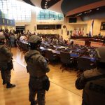 Armed Salvadoran soldiers, following presidential orders, surrounded lawmakers in 2020.