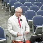 Sumter County Administrator Bradley Arnold is one of three county executives on a committee tasked with shortlisting county administrator candidates for the Flagler County Commission. (© FlaglerLive via YouTube)